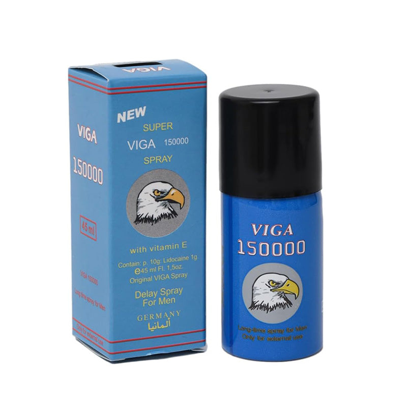 Super VIGA 150000 Blue Delay Spray for Men | Last Longer in Bed - Delay Stores